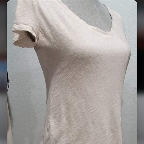 White Vneck Tee - Picture 2 of 3